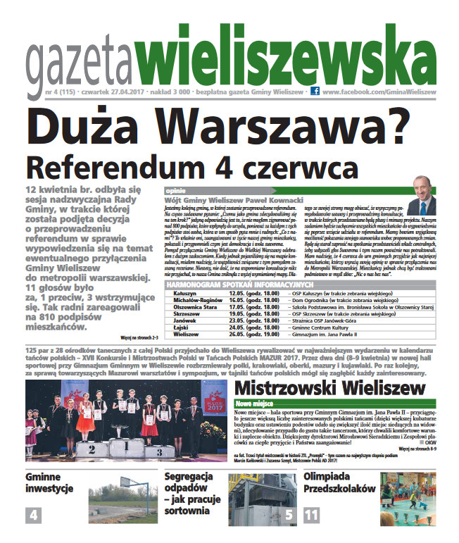 Czwartek 27.04.2017r. (numer 115)