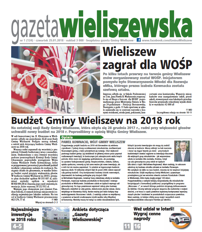 Czwartek, 25.01.2018r. (numer 124)