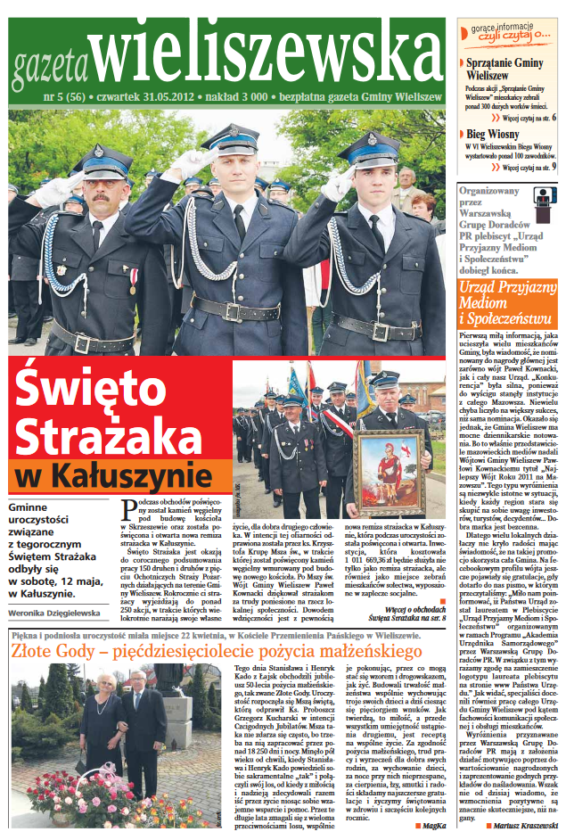 Czwartek, 31.05.2012r. (numer 56)