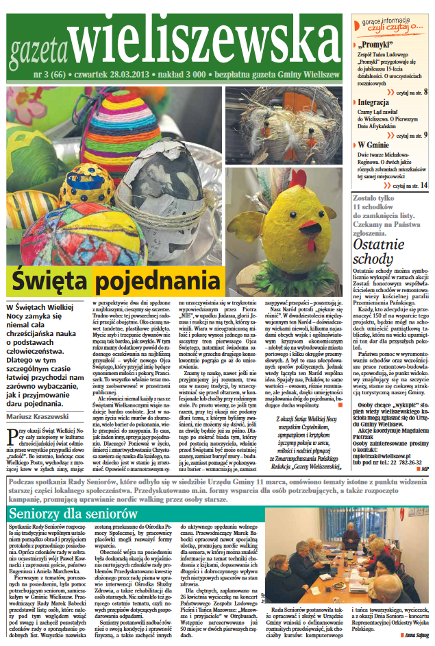 Czwartek, 28.03.2013r. (numer 66)