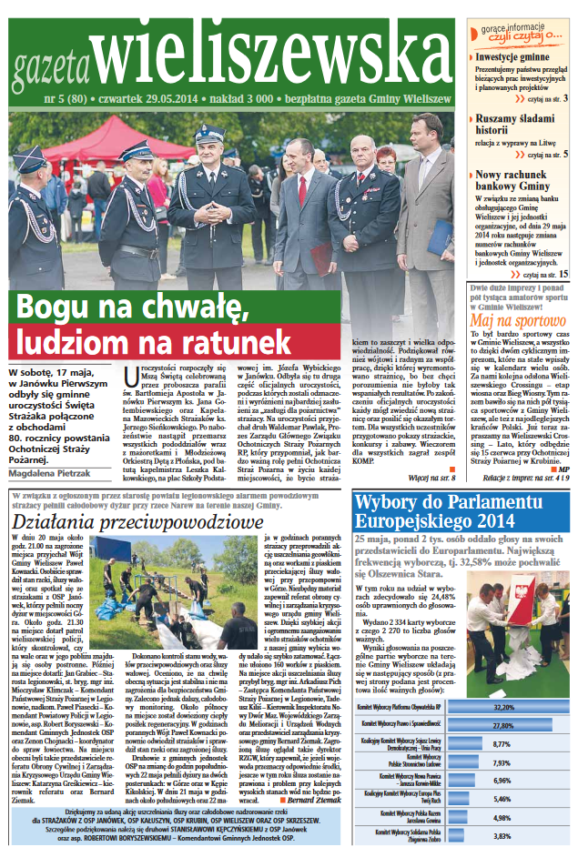 Czwartek, 29.05.2014r. (numer 80)