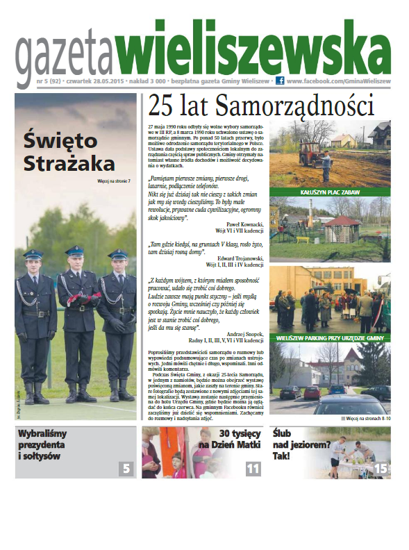 Czwartek, 28.05.2015r. (numer 92)