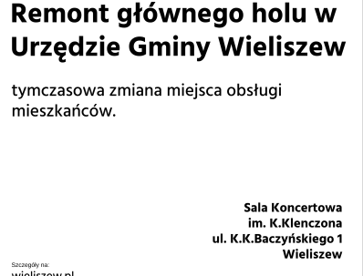 Remont głównego holu w Urzędzie Gminy Wieliszew
