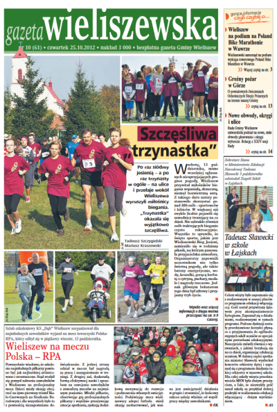 Czwartek, 25.10.2012r. (numer 61)